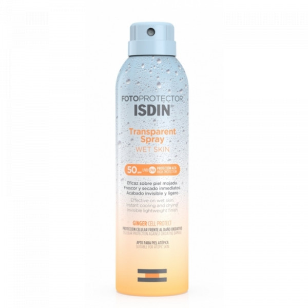 Isdin Fotoprotetor Wet Skin FPS50+ Spray Solar Transparente 250ml