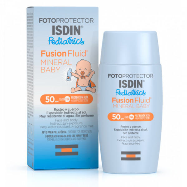 Isdin Fotoprotector Fusion Fluid Mineral Baby Pediatrics SPF50+. Fluido Solar 50ml