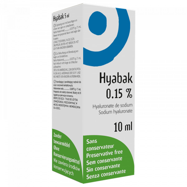 Hyabak 0.15% Solução Hipotónica Gotas Oftálmicas 10ml