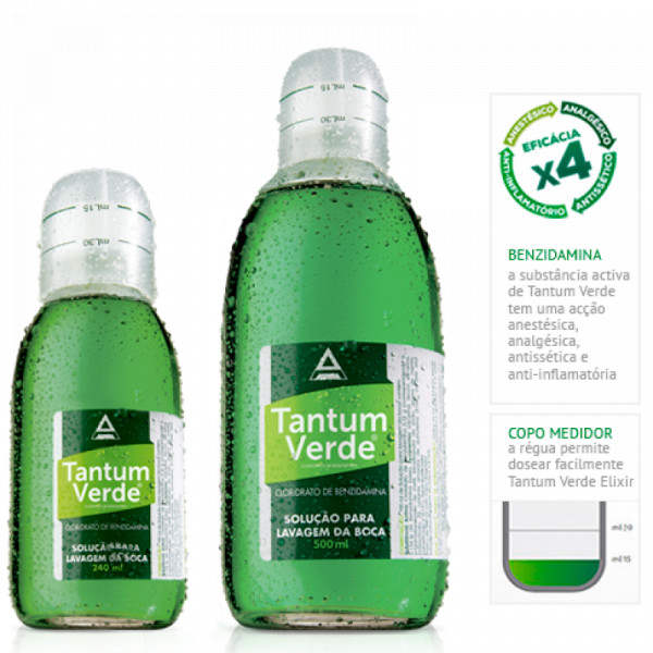 Tantum Verde, 1.5 Mg/Ml Frasco 240 Ml Sol Lavag Boca