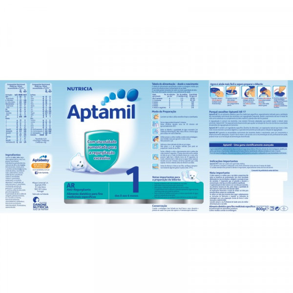 Aptamil Ar 1 Leite Anti Regurgit 800 G