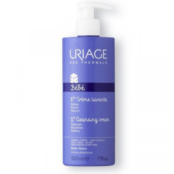 Uriage Bebê Creme Lavante para Corpo e Cabelo Sem Sabão 500ml