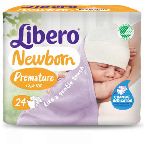 Libero Touch Prematuro Fraldas até 2,5kg 24un.