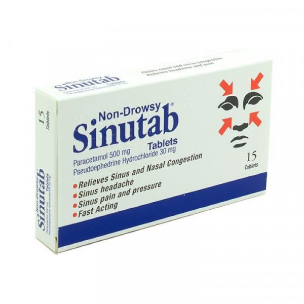 Sinutab Ii, 500/30 Mg X 20 Comp