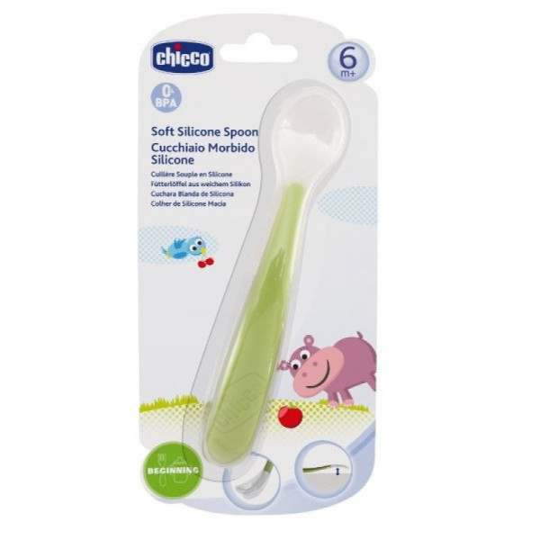 Chicco Colher Macia Silicone Verde 6M+
