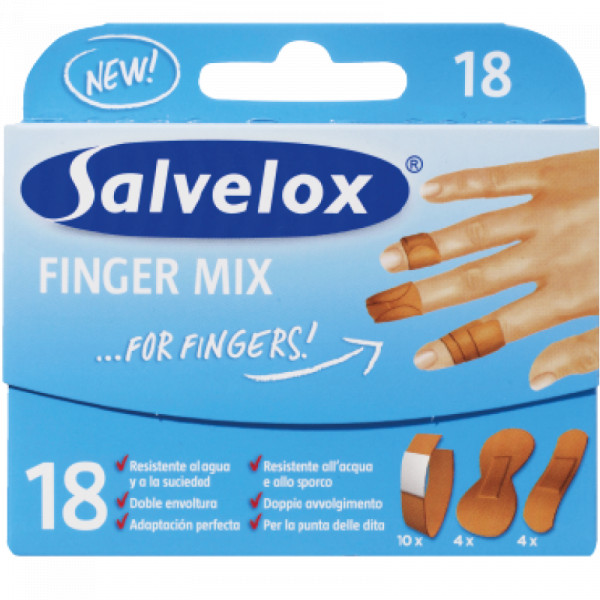 Salvelox Finger Penso Plast Mix X 18