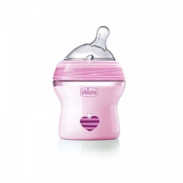 Chicco NaturalFeeling Biberão Silicone Rosa 150ML 0M+