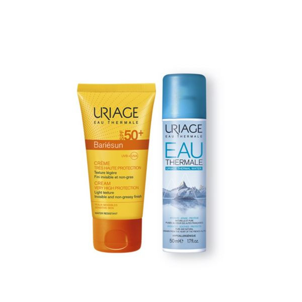 Uriage Bariésun Creme Spf50+ 50 Ml + Eau Thermale Água Termal 50 Ml
