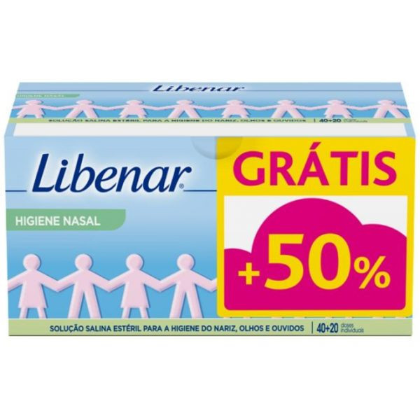 Libenar Soro Fisiológico Estéril Em Monodoses 40 X 5 Ml Com Oferta De Soro Fisiológico Estéril Em Monodoses 20 X 5 Ml