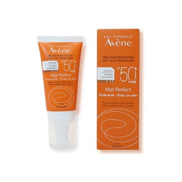 Avene Solar Matificante Perfume Fluido Cor Spf50+ 50Ml