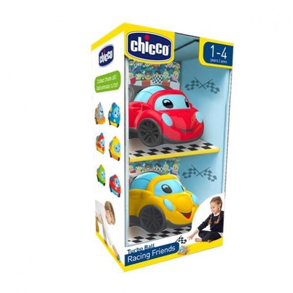 Chicco Brinquedo Racing Friends Turbo Ball Carro De Corrida 1Unidade(S) 1A-4A Vermelho + Carro De Corrida 1Unidade(S) 1A-4A Amarelo