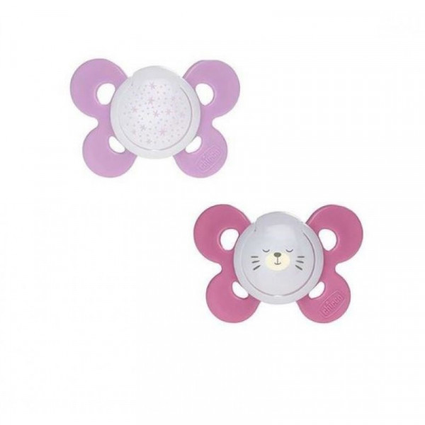 Chicco Physio Comfort Night Chupeta Silicone Girl 16-36M