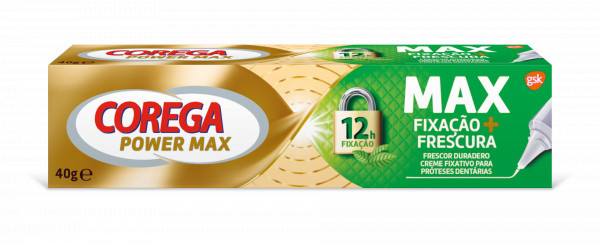 Corega Maxima Fixação +Frescura Creme Fixprot Dent40G