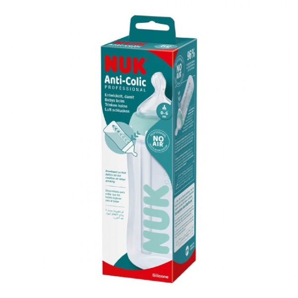 Nuk Bib Fc+ Silicone Anti-Colica Ind Temperatura 300Ml