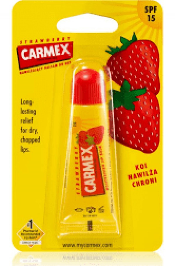 Carmex Tubo Hidrante Labial Morango Spf15 10G