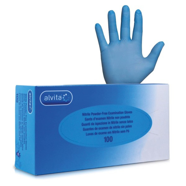 Alvita Luvas Exame Nitrilo S/Po M X100