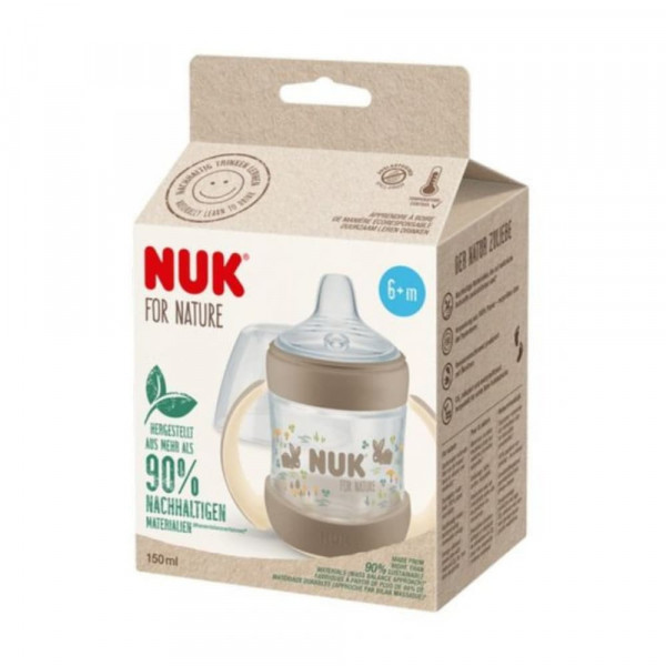Nuk Nature Biberão Indicador Temperatura Aprendizagem 150 Bege