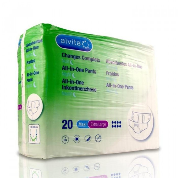 Alvita Fralda Noite Maxi/Extra-Largex20