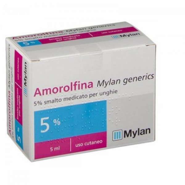 Amorolfina Mylan Mg, 50 Mg/Ml-5 Ml X 1 Verniz