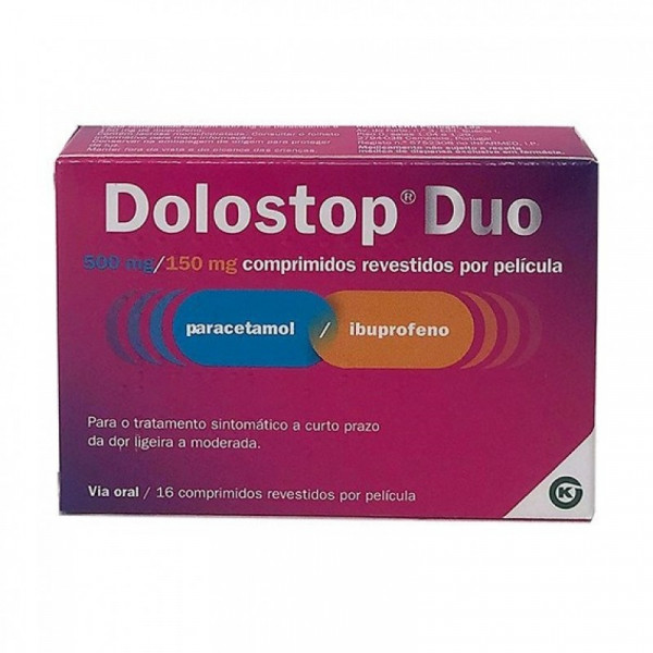 Dolostop Duo, 150/500 Mg X 16 Comp Rev