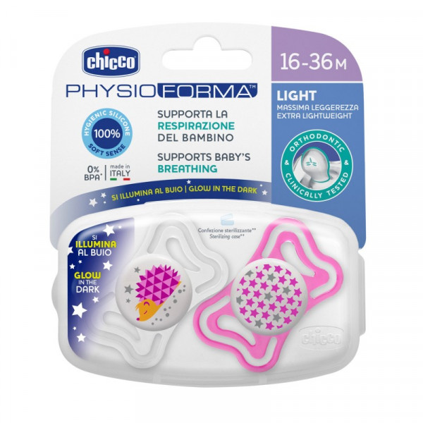 Chicco Chupeta Physio Light Lumi Silicone 16-36M